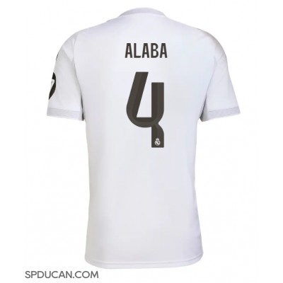Muški Nogometni Dres Real Madrid David Alaba #4 Domaci 2025-26 Kratak Rukav Muški Nogometni Dres Real Madrid David Alaba #4 Domaci 2025-26 Kratak Rukav